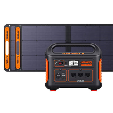 1000 watt portable power station front view of product with the solarsaga solar panels