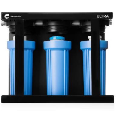 Clear Source Ultra RV three canister RV water filter system front view