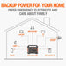 explorer 880 informational image showing that the power station can be used as a backup power source for your home