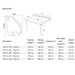 fiamma f35 220 instructional image that shows a chart for the awning length, canopy length, extension, max height from ground, and shade surface measurements 