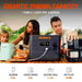 jackery 2000 pro informational image showing the power station sitting on a table with a family around it 