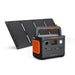 Jackery 300 Power Station with SolarSaga 40 watt solar panel corner view