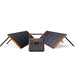 jackery2000 product image showing the power station in front view and the solar panels setup behind it