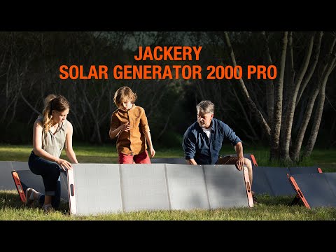 jackery solar generator 2000 pro 2160wh lifestyle video showing people using the solar generator for rv and camping trips